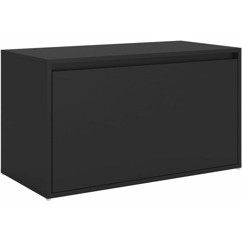 Helloshop26 - Banc banquette d'entrée 80 x 40 x 45 cm noir aggloméré - Noir