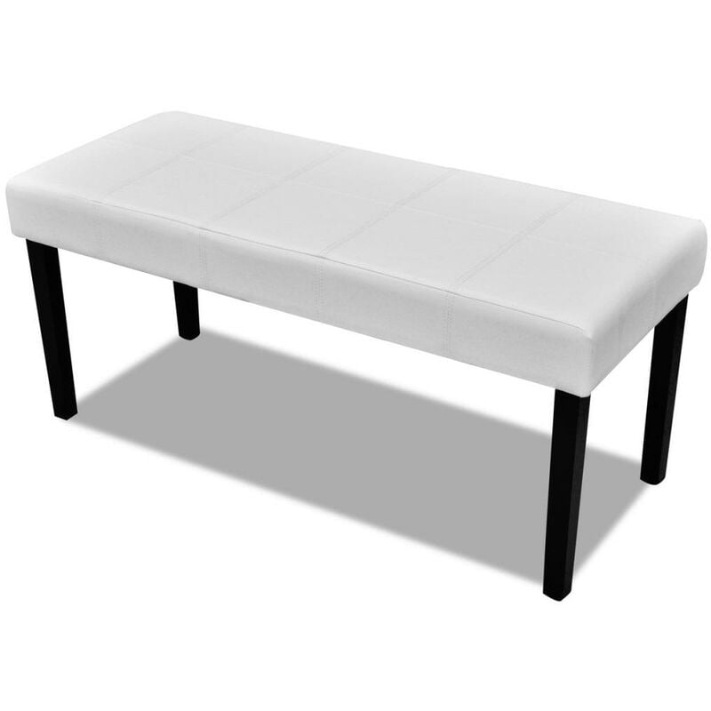  Banc  banquette pouf 106 cm blanc  salon salle  manger 