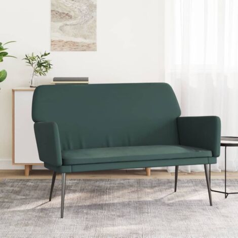 Banc, Banquette salon moerne vert foncé 108x79x79 cm velours pwfn11224 DESIGN IN