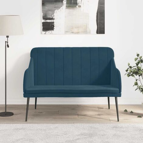 Banc/Banquette/Siège moderne , pour Cuisine, Salle à Manger, Salon Bleu 110x76x80 cm Velours NKK72019
