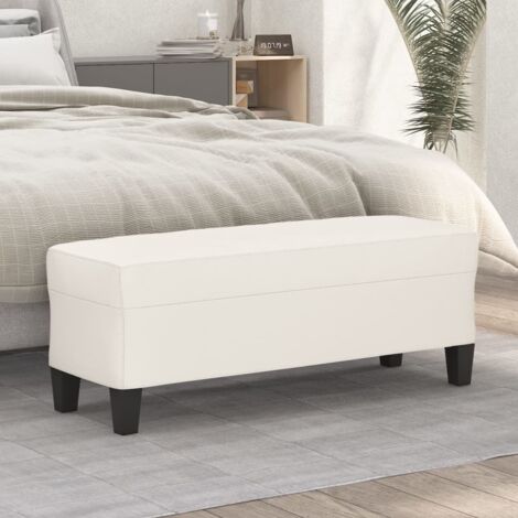 Banc/Banquette/Siège moderne, pour Cuisine, Salle à Manger, Salon Crème 100x35x41 cm Similicuir NKK80328