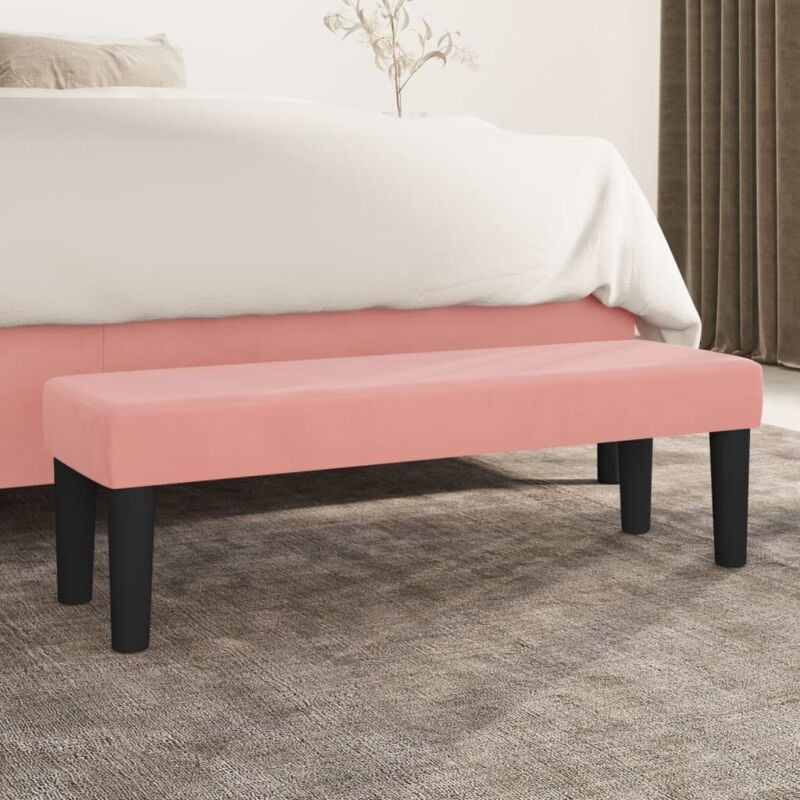 Banc, Banquette style classique chic Rose 100x30x30 cm Velours, ASAF57265 design in