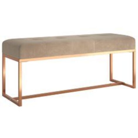 Banc Beige 110x36x45 Velours