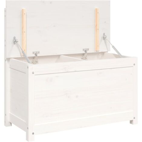 Banc Blanc 80x41x77 Bois de pin massif