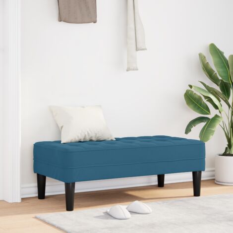 banc Bleu 113 x 57 x 39 cm Velours vidaXL