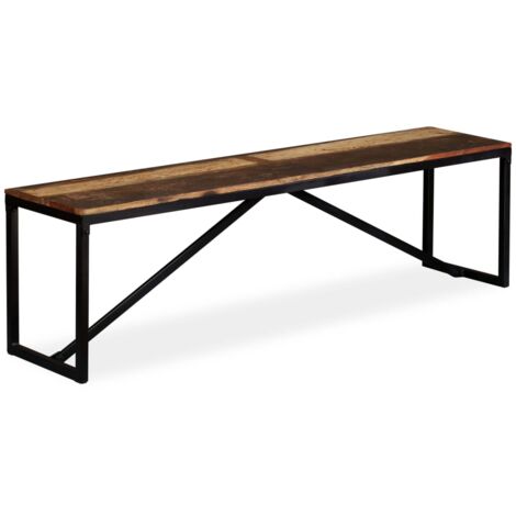 Banc Bois de récupération massif 160 x 35 x 45 cm - Multicolore