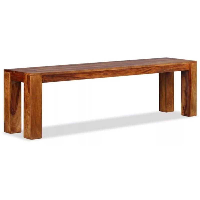 Banc Paris En Hêtre Massif Krok Wood - 160x35x45cm - Style Scandinave - Assise 40mm - Montage Facile