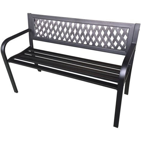 Banc borgarino en acier 119x50x75 cm banc pour jardins, parcs et espaces verts