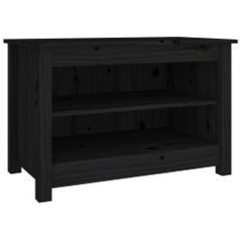 Banc à chaussures en bois massif Klouda – Élégant et fonctionnel 70 cm-Noir-Largeur 70 cm Banc à chaussures en bois massif Klouda – Élégant et fonctionnel 70 cm-Noir-Largeur 70 cm