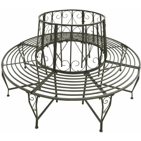 Banc circulaire de jardin 160 cm Acier