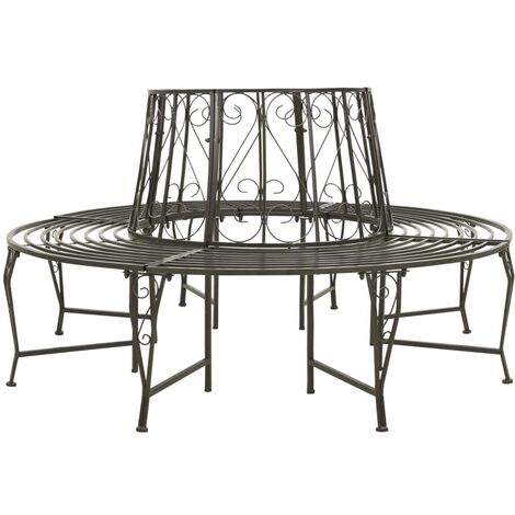 Banc circulaire de jardin 160 cm Acier