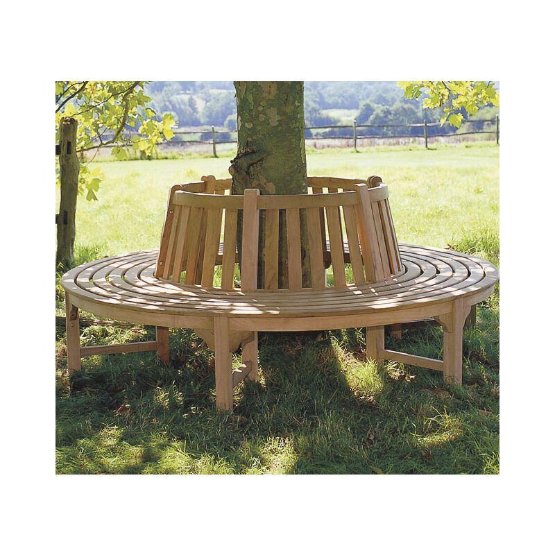 Teck'attitude - Banc circulaire en teck Ecograde tour d'arbre 360°, Westminster - Naturel