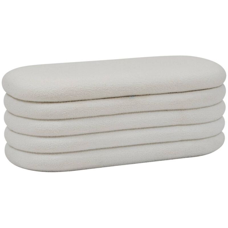 Atmosphera - Banc coffre Giulia blanc 110x46cm créateur d'intérieur