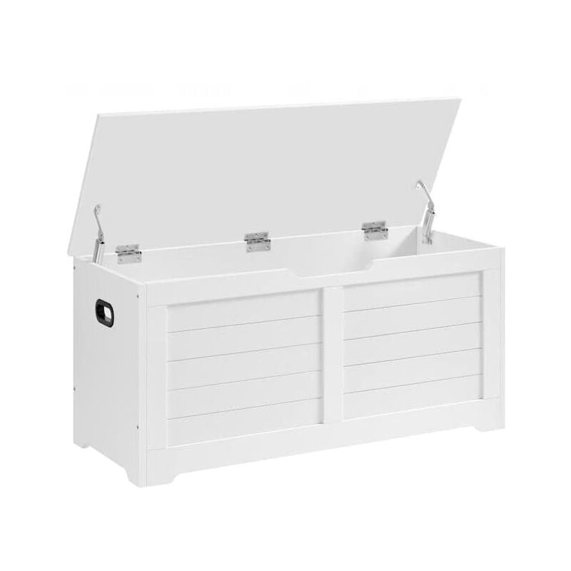 Banc, coffre, coffre, conteneur avec espace de rangement, organiseur, blanc