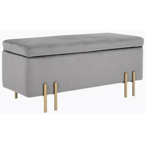 Banc coffre de rangement MONTAIGNE gris
