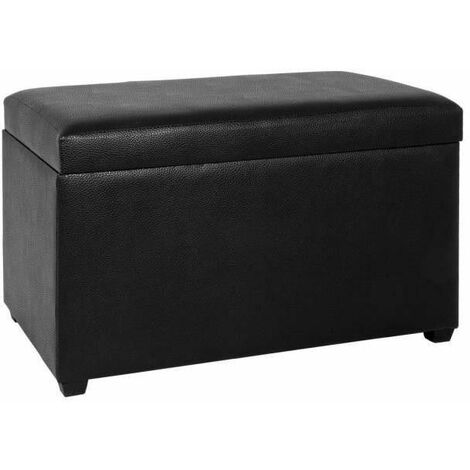 Banc - Coffre de rangement noir 65 cm