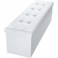 Pouf de rangement pliable avec plateau pliant pour coffre à jouets