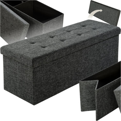 Banc coffre de rangement pliable tissu
