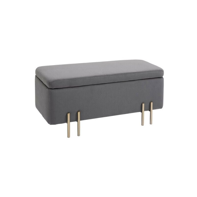 Banc coffre de rangement WENDY gris foncé
