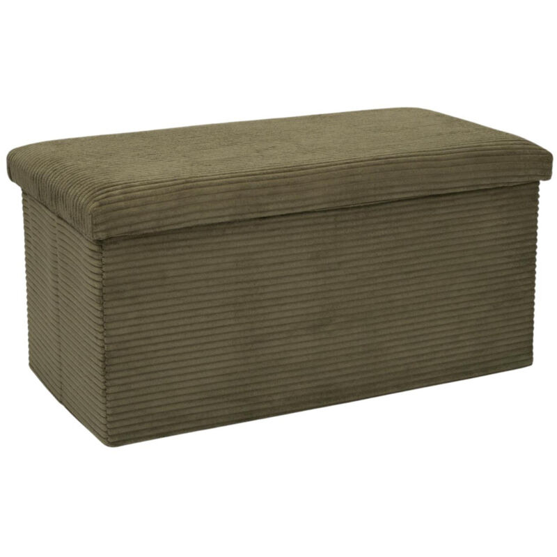Banc Coffre Pliable Côtelé "Scott" 76cm Vert