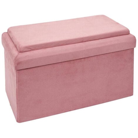 Banc & Coffre Pliable Enfant "Brique" 52cm Rose