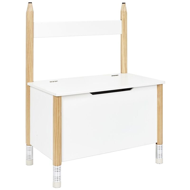 Coffre Banc Crayon Blanc Home Deco Kids