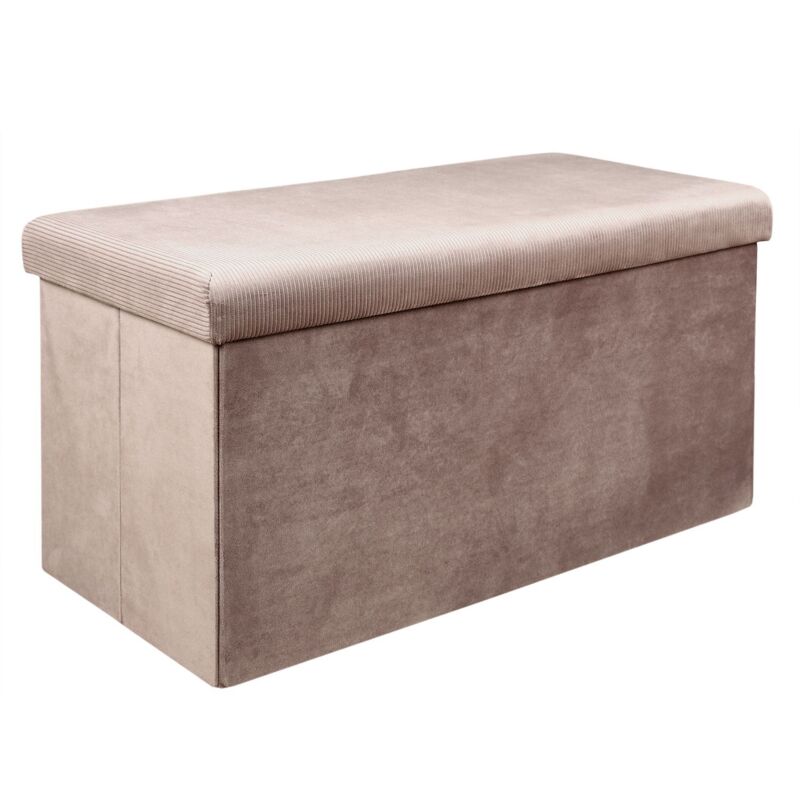 The Home Deco Factory - Coffre banc pliable design velours Giulia The Home Deco Factory - Coffre banc pliable design velours Giulia