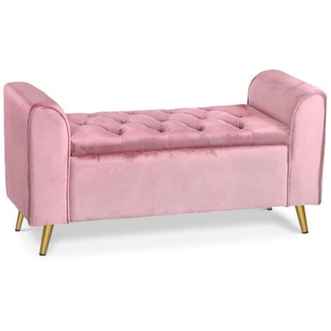 Banc coffre rose