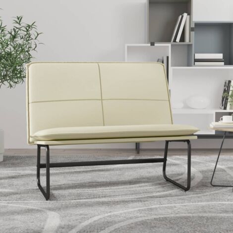Banc Crème 100x75x76 cm Similicuir vidaXL