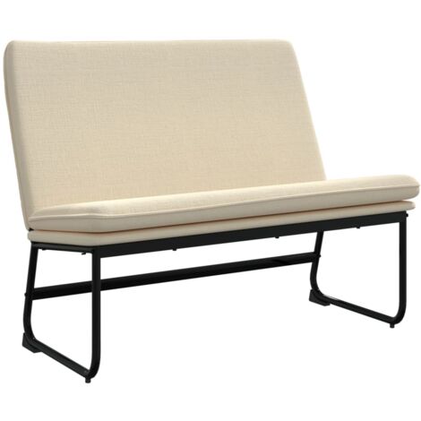 Banc Crème 100x75x76 cm Tissu vidaXL