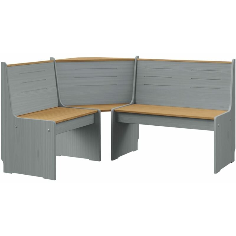 Vidaxl - Banc angulaire 151 cm déjeuner en bois disponible en différentes couleurs couleur : Gris - brun