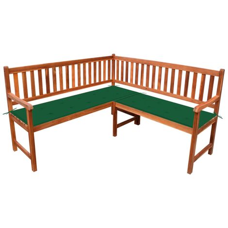Banc d'angle de jardin avec coussins 150cm Bois d'acacia massif