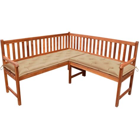 Banc d'angle de jardin avec coussins 150cm Bois d'acacia massif