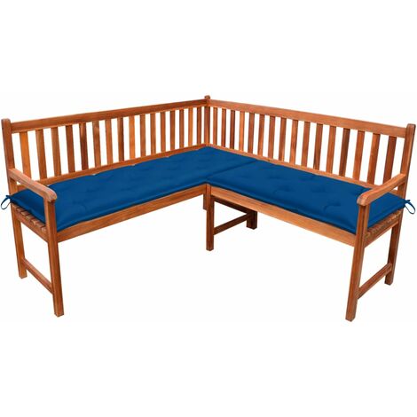 Banc d'angle de jardin avec coussins 150cm Bois d'acacia massif