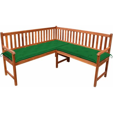 Banc d'angle de jardin avec coussins 150cm Bois d'acacia massif
