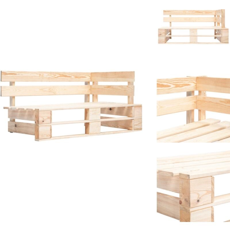 Banc d'angle palette de jardin bois - Banc De Jardin - Banc Angle - Mobilier De Jardin - Terrasse - Patio