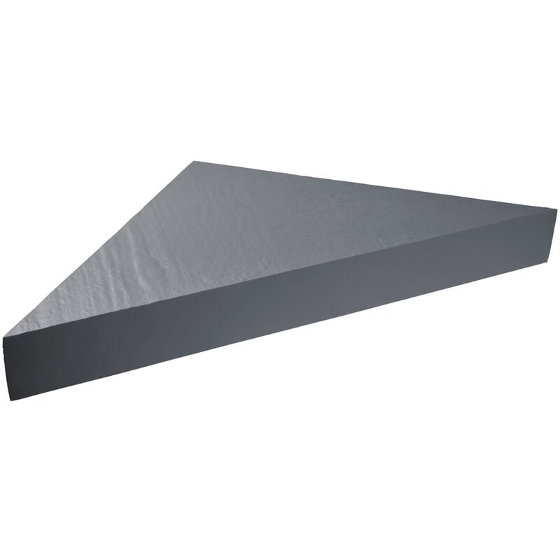 Banc d'angle pour douche en résine imitation ardoise - coloris gris ardoise