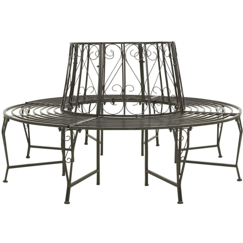 Vidaxl - Banc circulaire de jardin 160 cm Acier