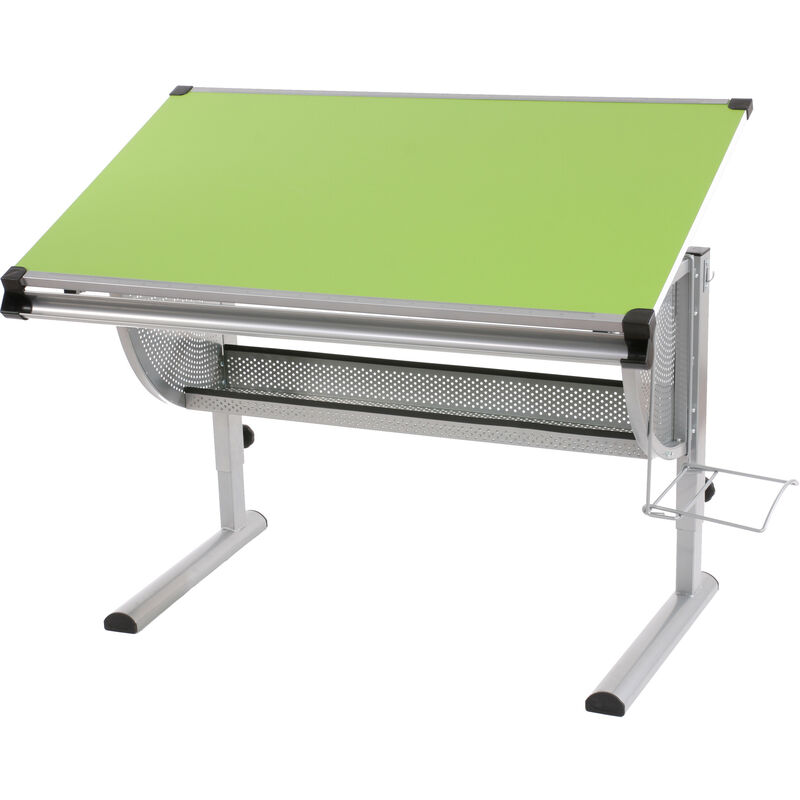 Mendler - Bureau enfant Oxford, plateau inclinable, hauteur rglable, vert