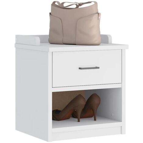 Banc de couloir SANDNES blanc 45x40x50 cm bois de pin massif vidaXL