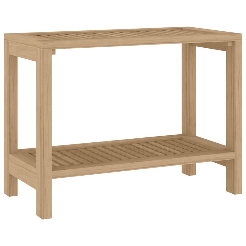 Banc de douche - Meuble de rangement de salle de bain - 60x30x45 cm Bois massif de teck BV483072 - Brun