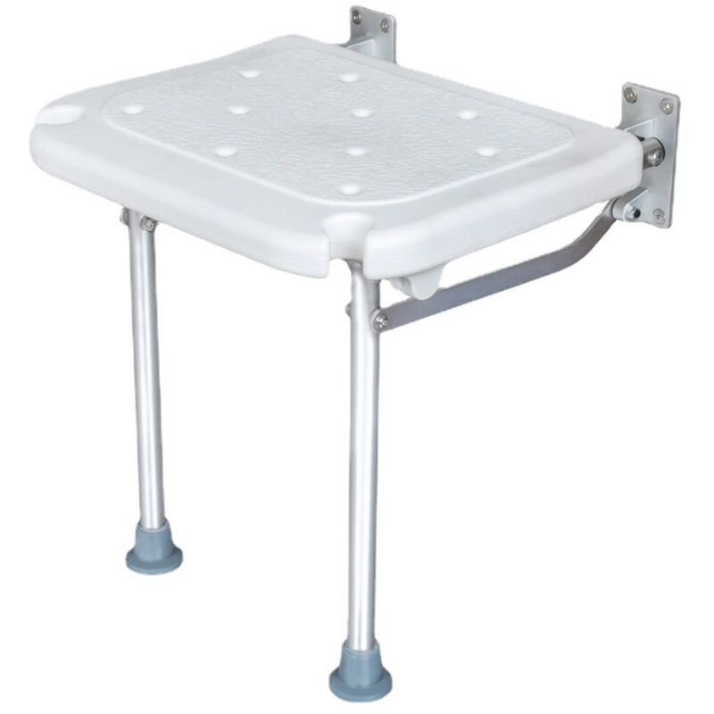Aiperq - Banc de douche pliant, siège de bain rabattable mural, tabouret de chaise de salle de bain, avec fente pour pomme de douche