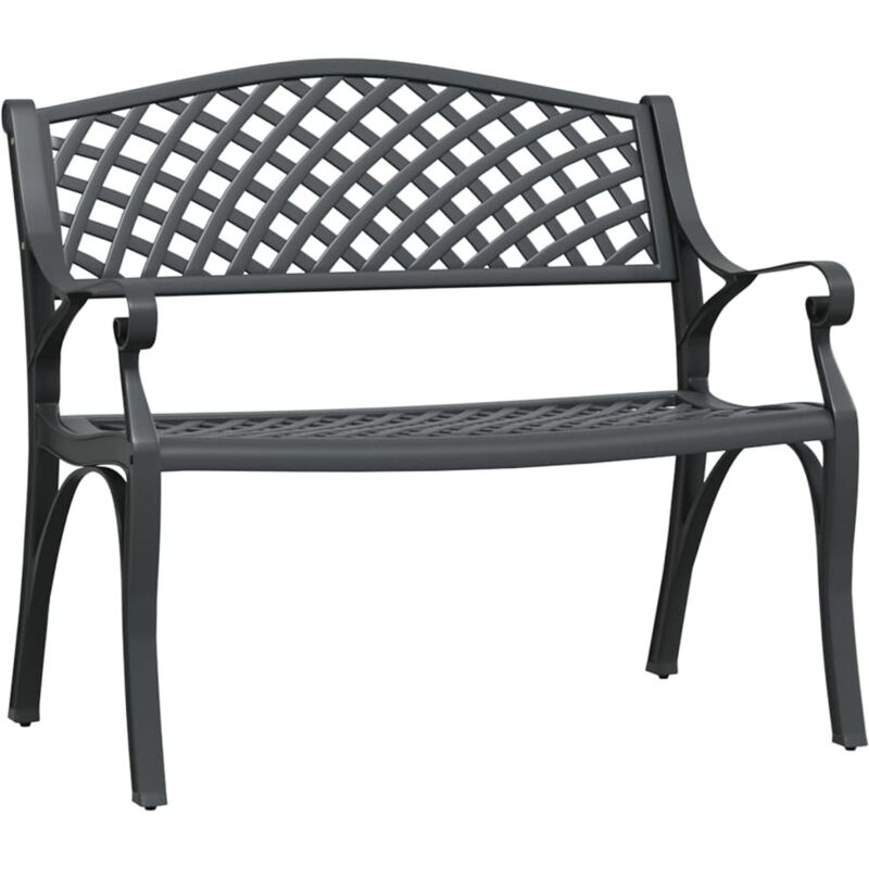 Vidaxl - Banc de jardin 102 cm aluminium coulé noir