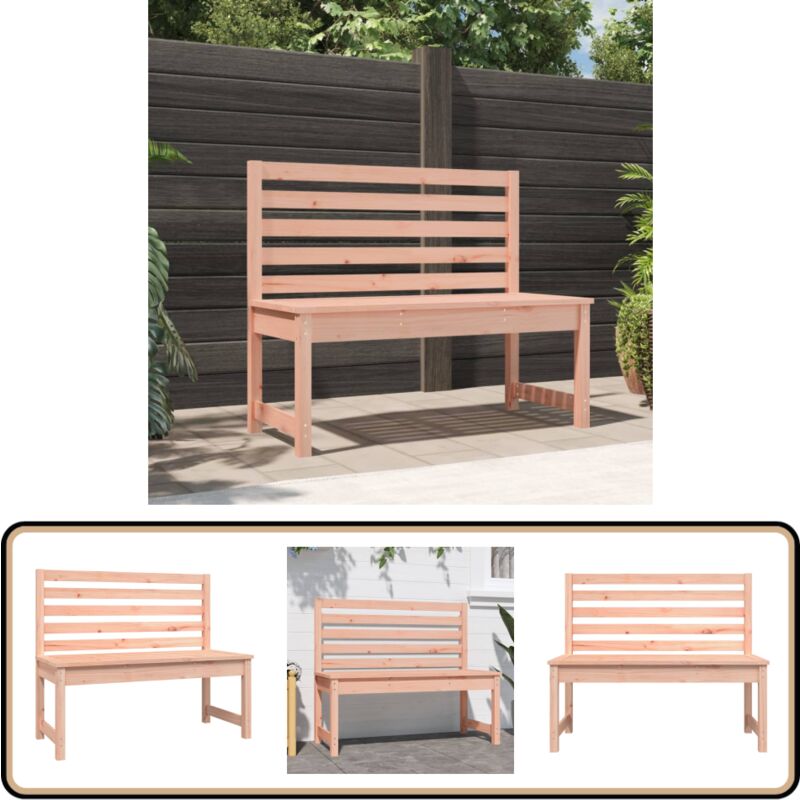 Banc de jardin 109 cm bois massif de douglas - Banc De Jardin - Banc Extérieur - Mobilier De Jardin - Chaise Longue - Meubles De Jardin