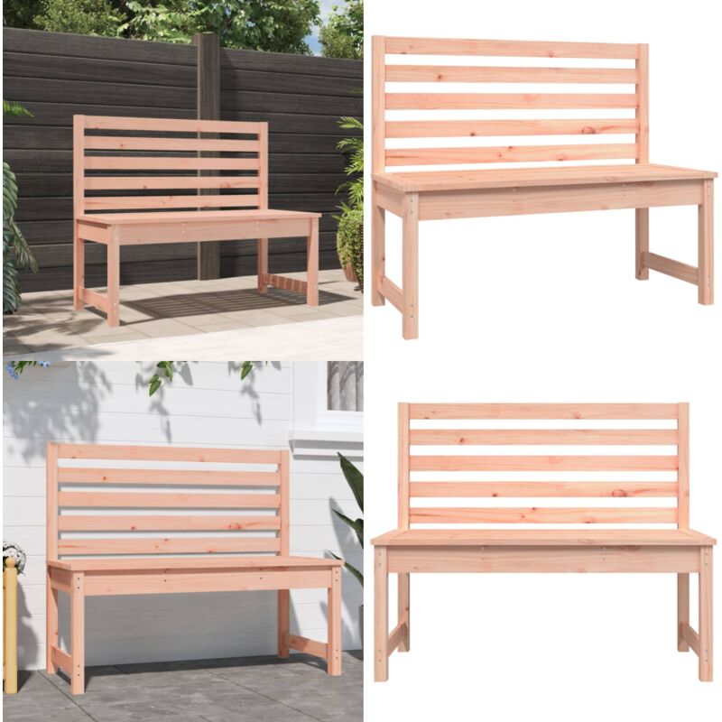 Banc de jardin 109 cm bois massif de douglas - Banc De Jardin - Banc Extérieur - Mobilier De Jardin - Chaise Longue - Meubles De Jardin - Home &