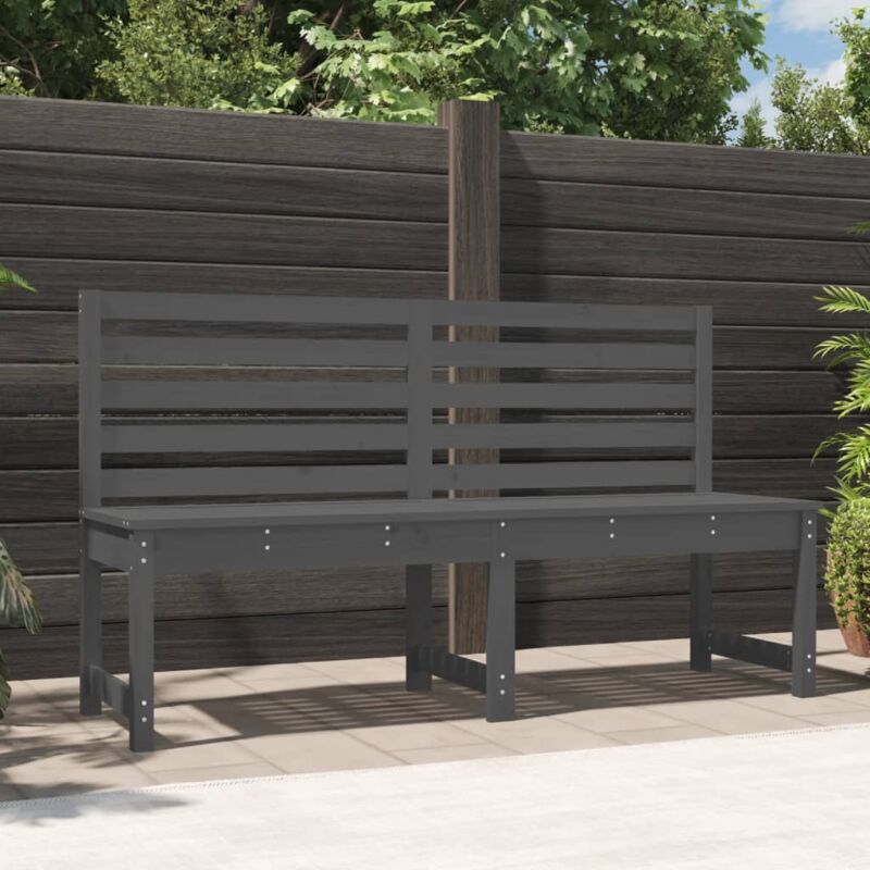 Vidaxl - Banc de jardin gris 157,5 cm bois massif de pin