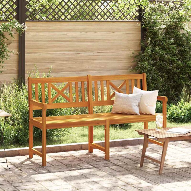 Banc de jardin Marron 150 x 56 x 90 cm Bois d'acacia massif vidaXL