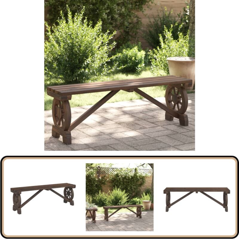 Banc de jardin 115 cm bois de sapin massif - Banc De Jardin - Mobilier De Jardin - Chaise De Jardin - Banc Extérieur - Bois De Sapin