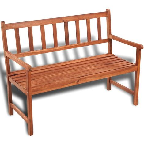Banc de jardin 120 cm Bois solide d'acacia   - Brun