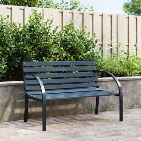 Banc à lattes en bois et fer Bois 120 x 62 x 82 cm - Bois